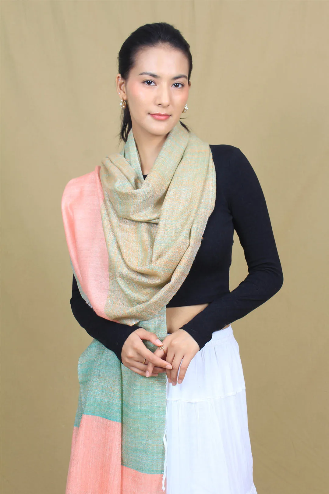 Zarnab Multi Coloured Khadi Cashmere Stole